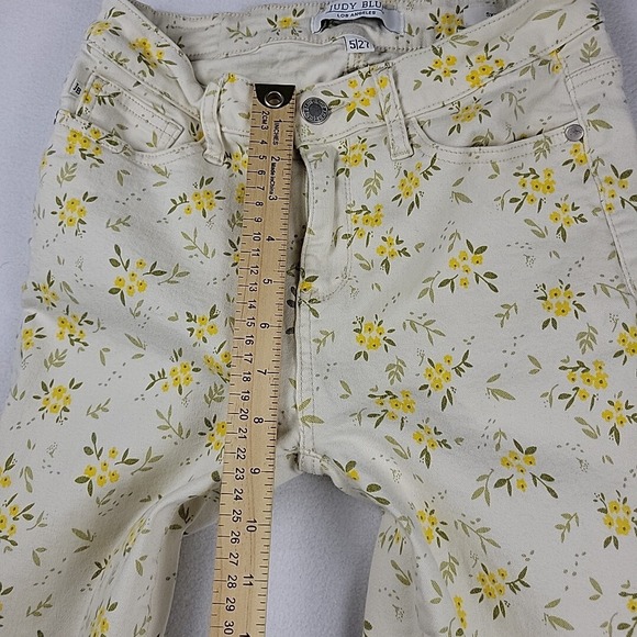 Judy Blue Jeans Women's 5/27 Floral Print High Rise Skinny Fit JB8809 Stretch - Picture 9 of 11